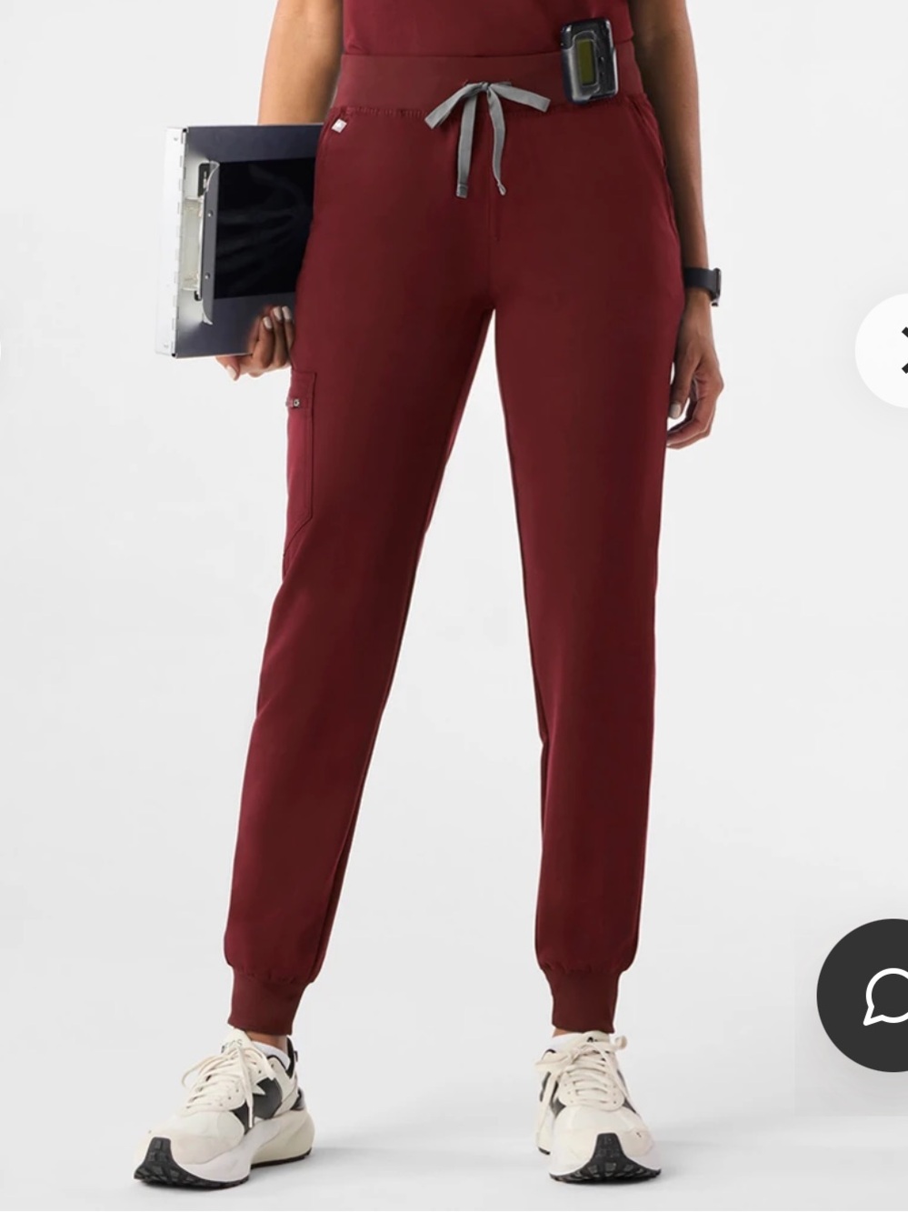 Figs Zamora Jogger Scrub Pant burgandy Size Large